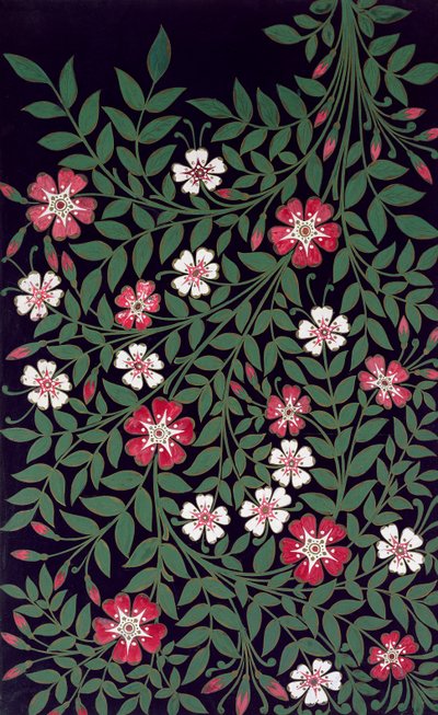 Diseño floral por J. Owen, 1863 de Owen Jones